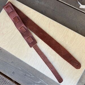 Instrument Strap Handmade In Soft Pebbled Brown Leather